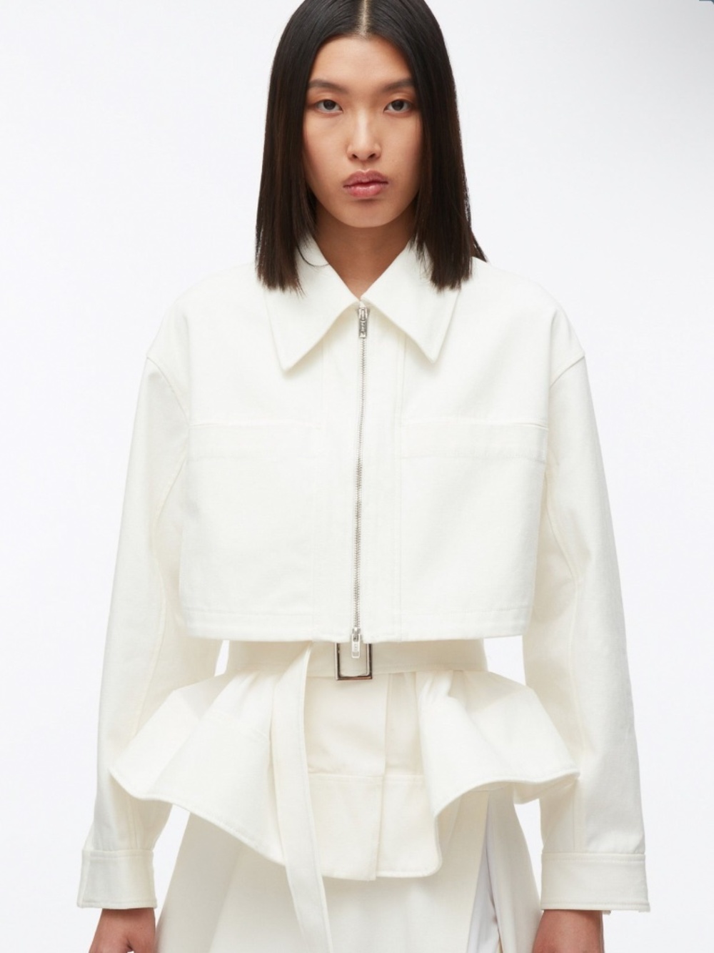 3.1 Phillip Lim Belted Flounce Utility Jacket Sz Xs